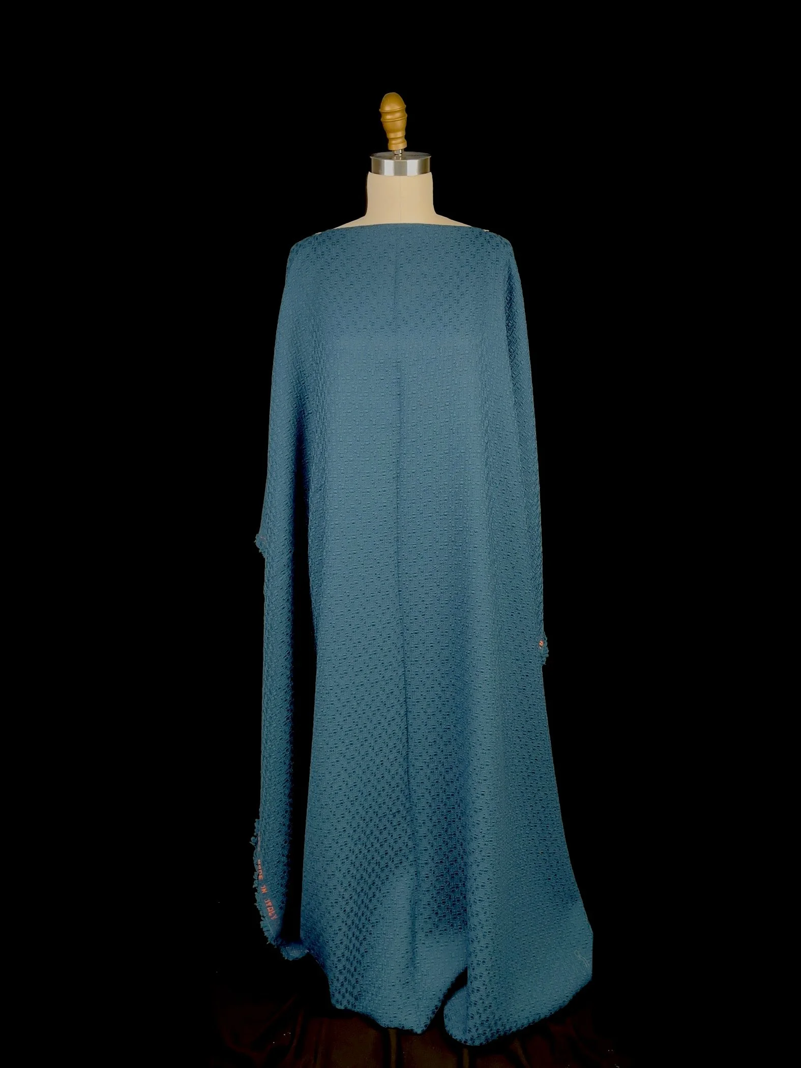 Classic Heathered Teal Boucle — Mendel Goldberg Fabrics NYC